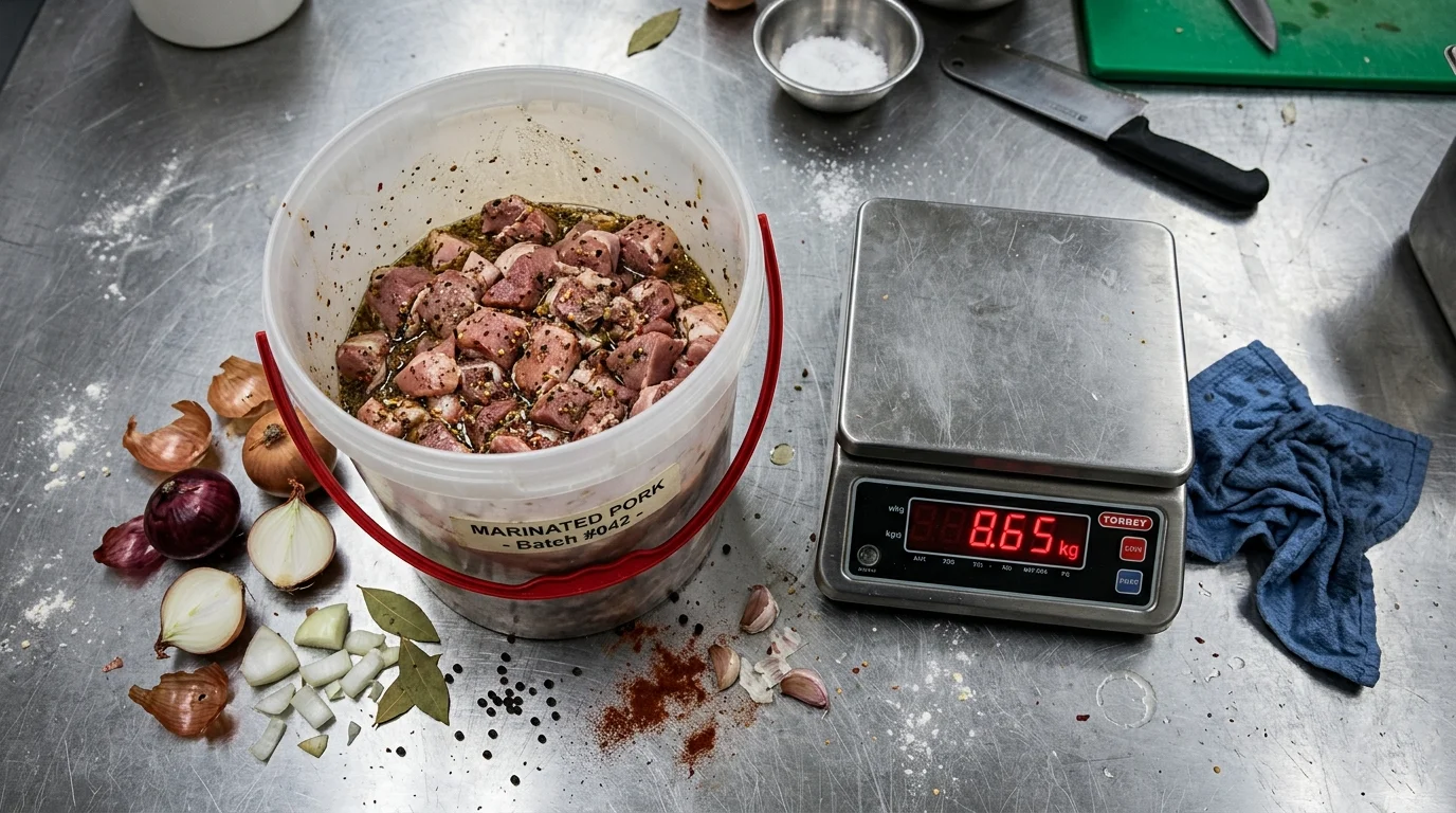 Маринад в магазинных ведерках может составлять до 30% от общего веса продукта, существенно искажая расчет чистой массы мяса.