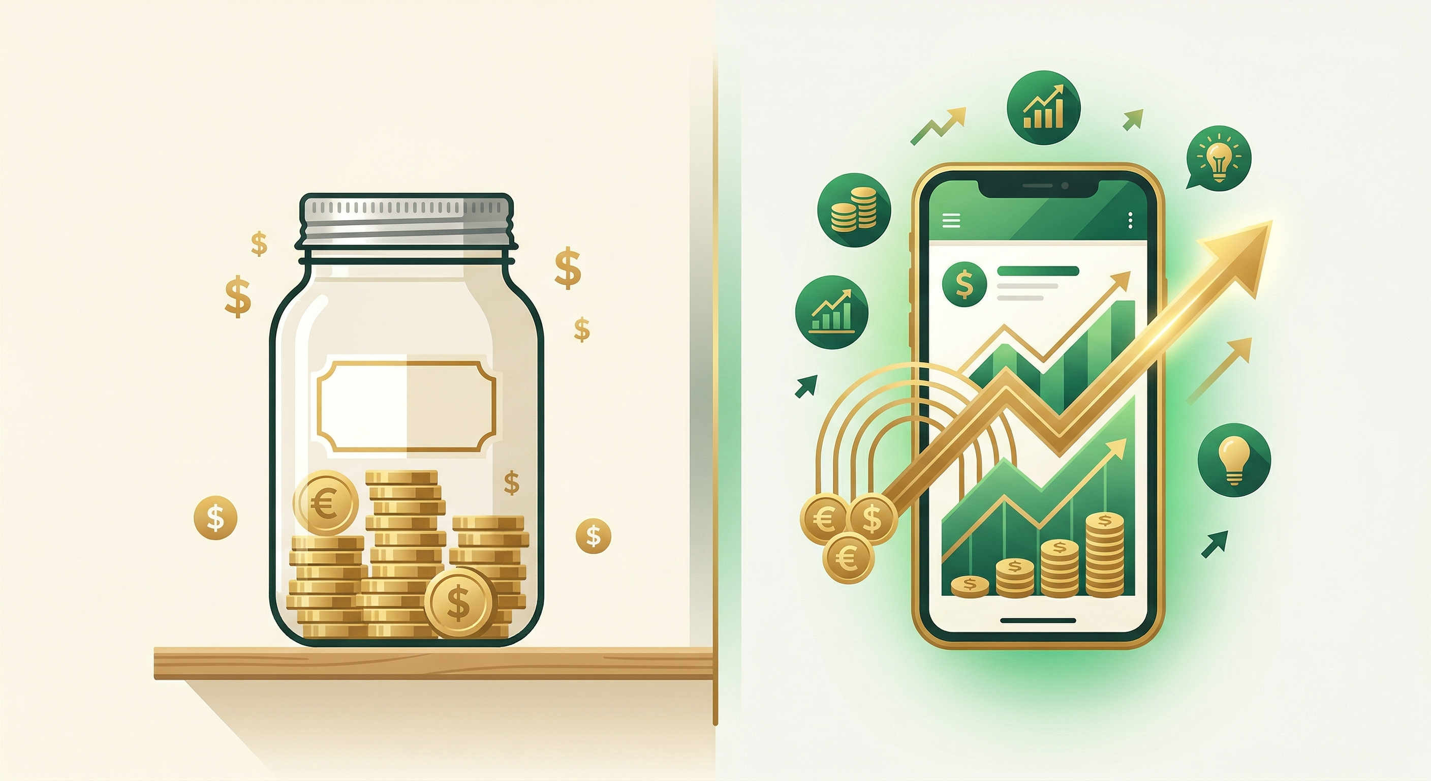 Сравнение роста накоплений по стратегии 52 недели на накопительном счёте с капитализацией и без — влияние сложного процента за год